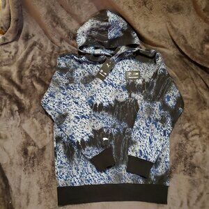 Puma BMW Motorsport Splash AOP Hoodie Black Blue Splatter Size S NWT